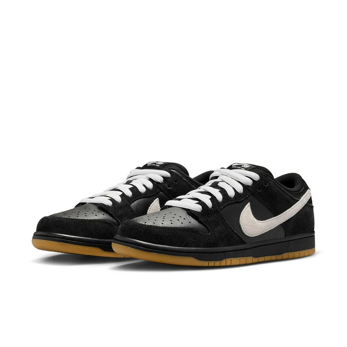Nike SB - Dunk Low Pro Shoes Black/White/Gum - Image 2