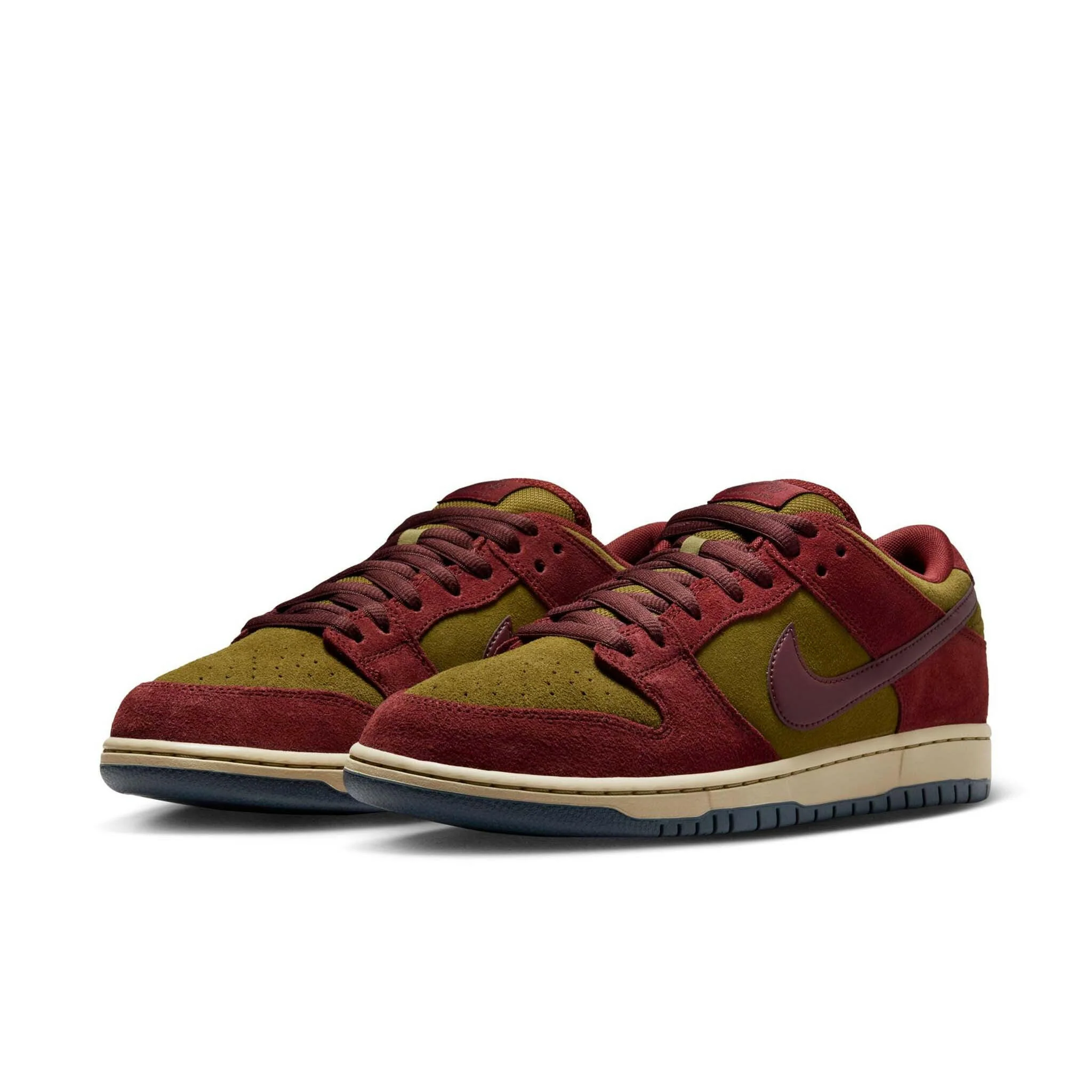 Nike SB - Dunk Low Pro Shoes Dark Team Red Olive Flak - Image 2