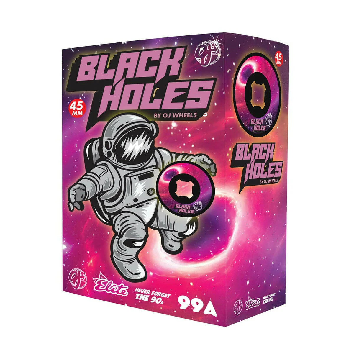 OJ - Black Holes Mini Chubbies Black 45MM 99A Skateboard Wheels - Image 4