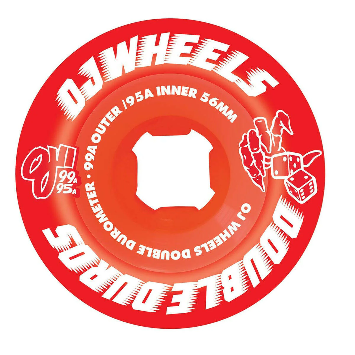 OJ - Double Duro Red Mini Combo 56MM 101A/95A Skateboard Wheels
