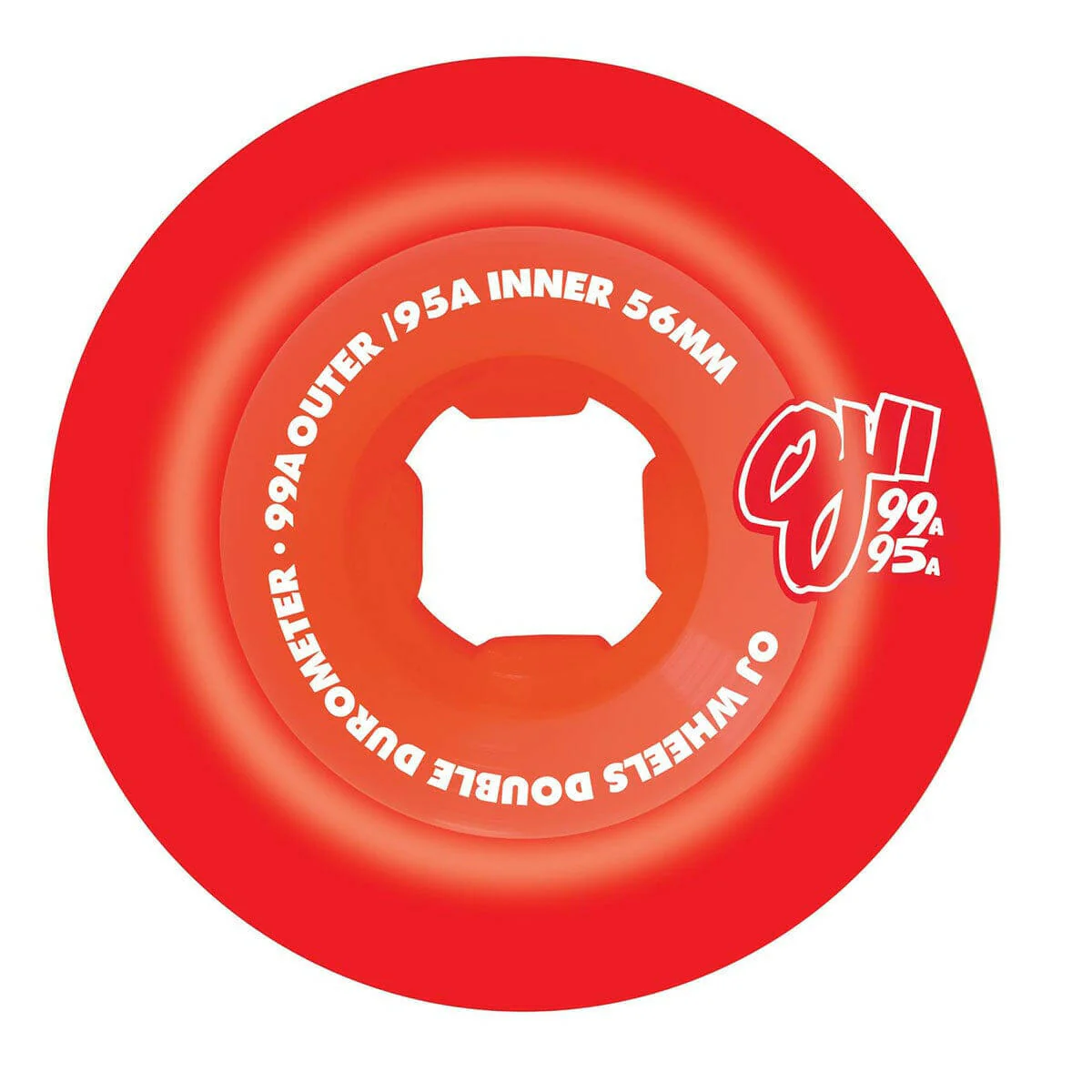 OJ - Double Duro Red Mini Combo 56MM 101A/95A Skateboard Wheels - Image 2