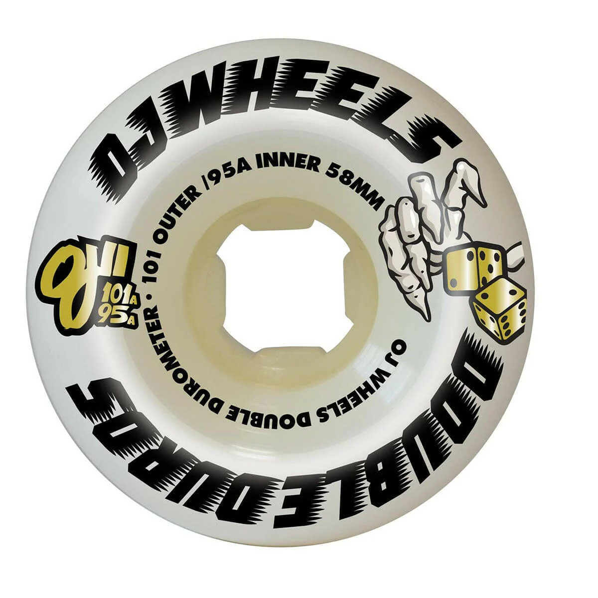OJ - Double Duro White Mini Combo 58MM 101A/95A Skateboard Wheels