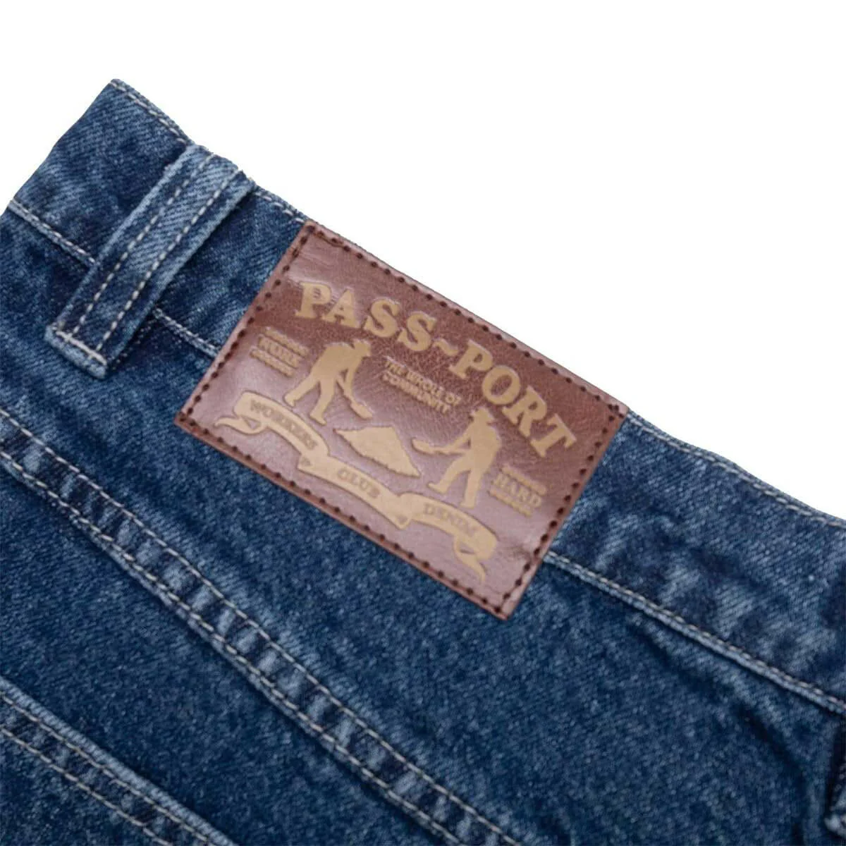 Pass~Port - Workers Club Shorts Faded Wash Dark Indigo - Image 4