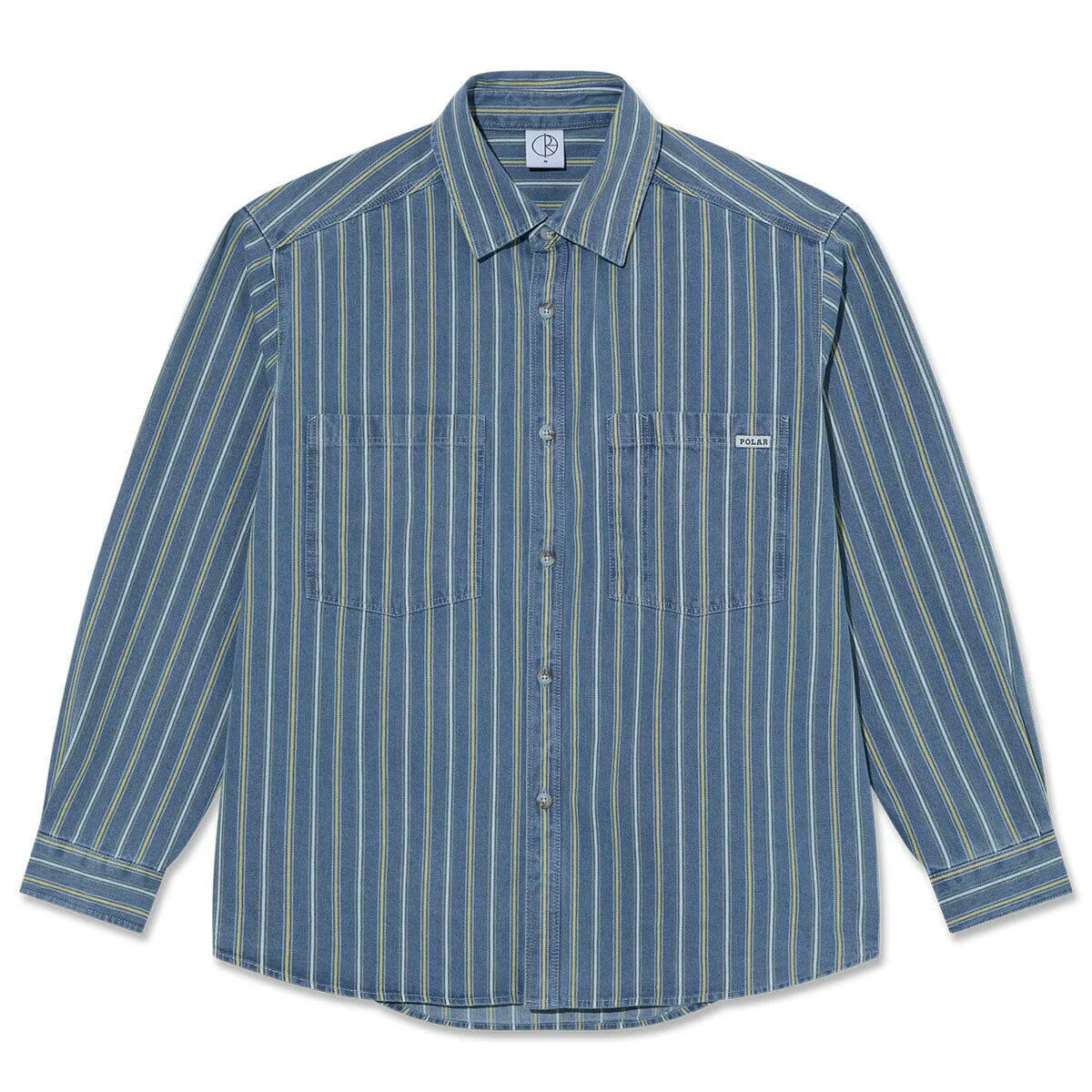 Polar - Mike Denim L/S Shirt Blue/Yellow