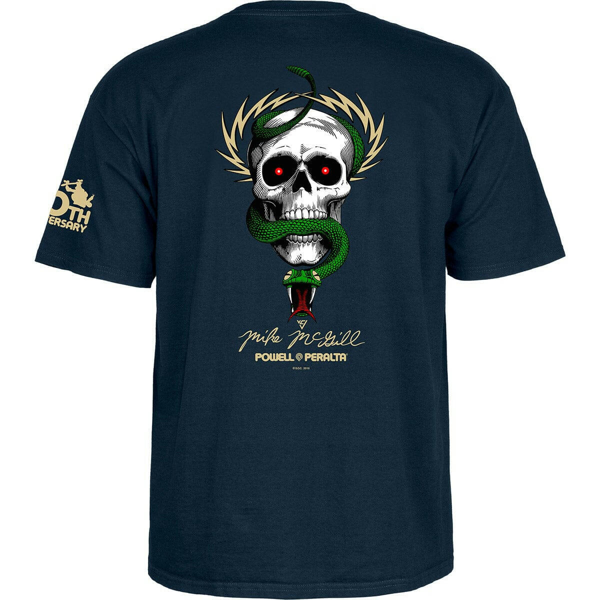 Powell Peralta - McGill Skull & Snake 40th Anniversary Tee Navy
