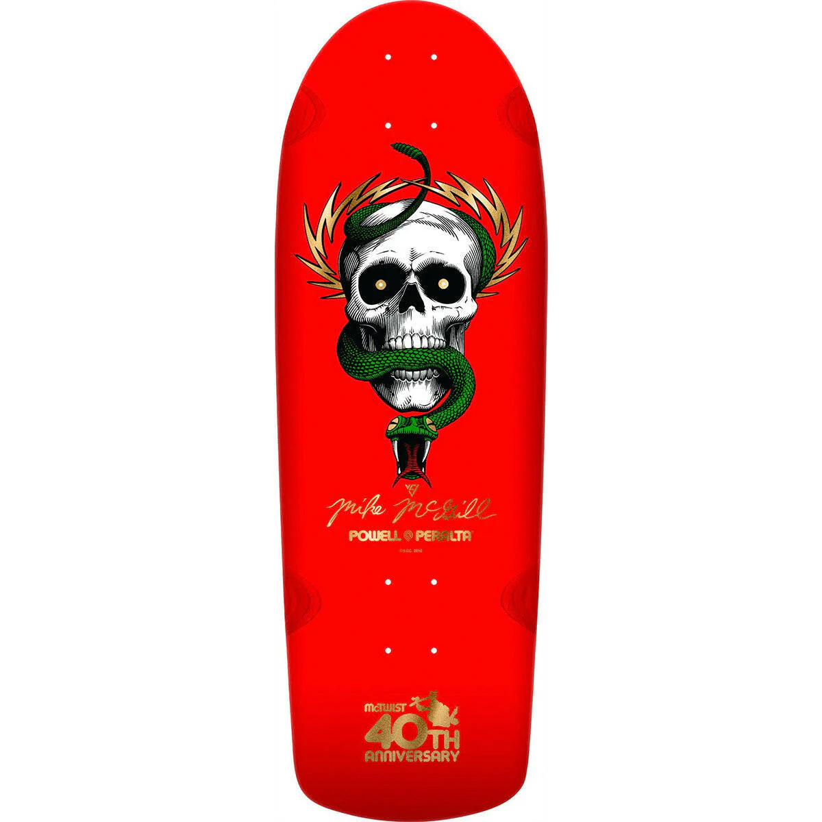 Powell Peralta - Mike McGill McTwist 40th Ann. Red 10.0 Reissue Skateboard Deck