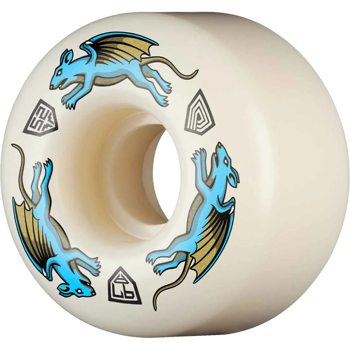 Powell Peralta - Nano Rats AV4 Asymmetrical 52MM X 34MM 97A Skateboard Wheels