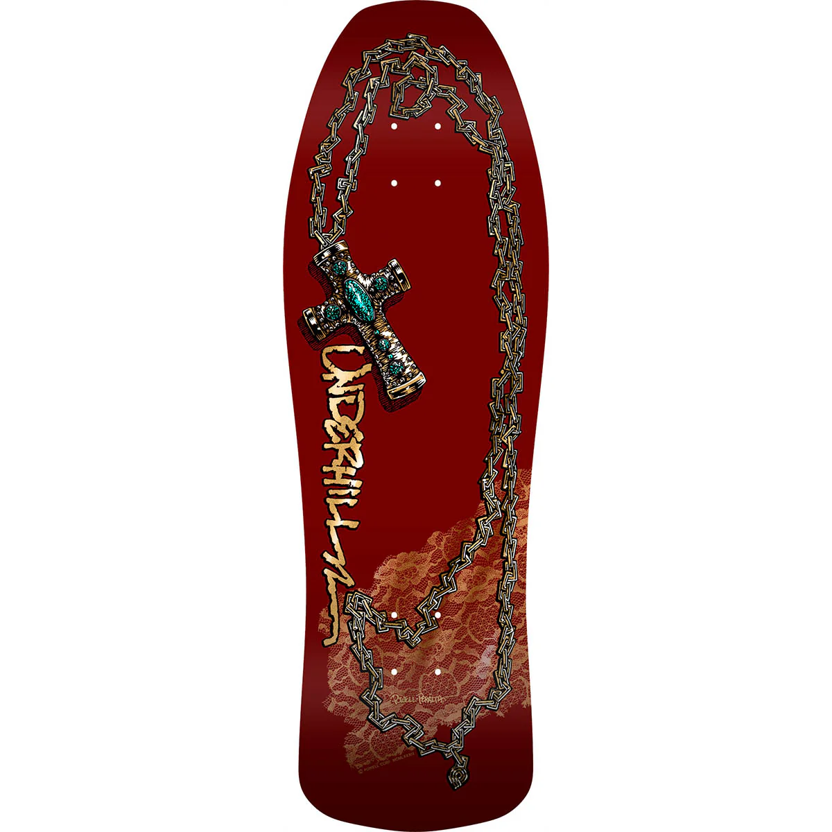 Powell Peralta - Ray Underhill Cross Burgundy 9.9 Reissue Skateboard Deck