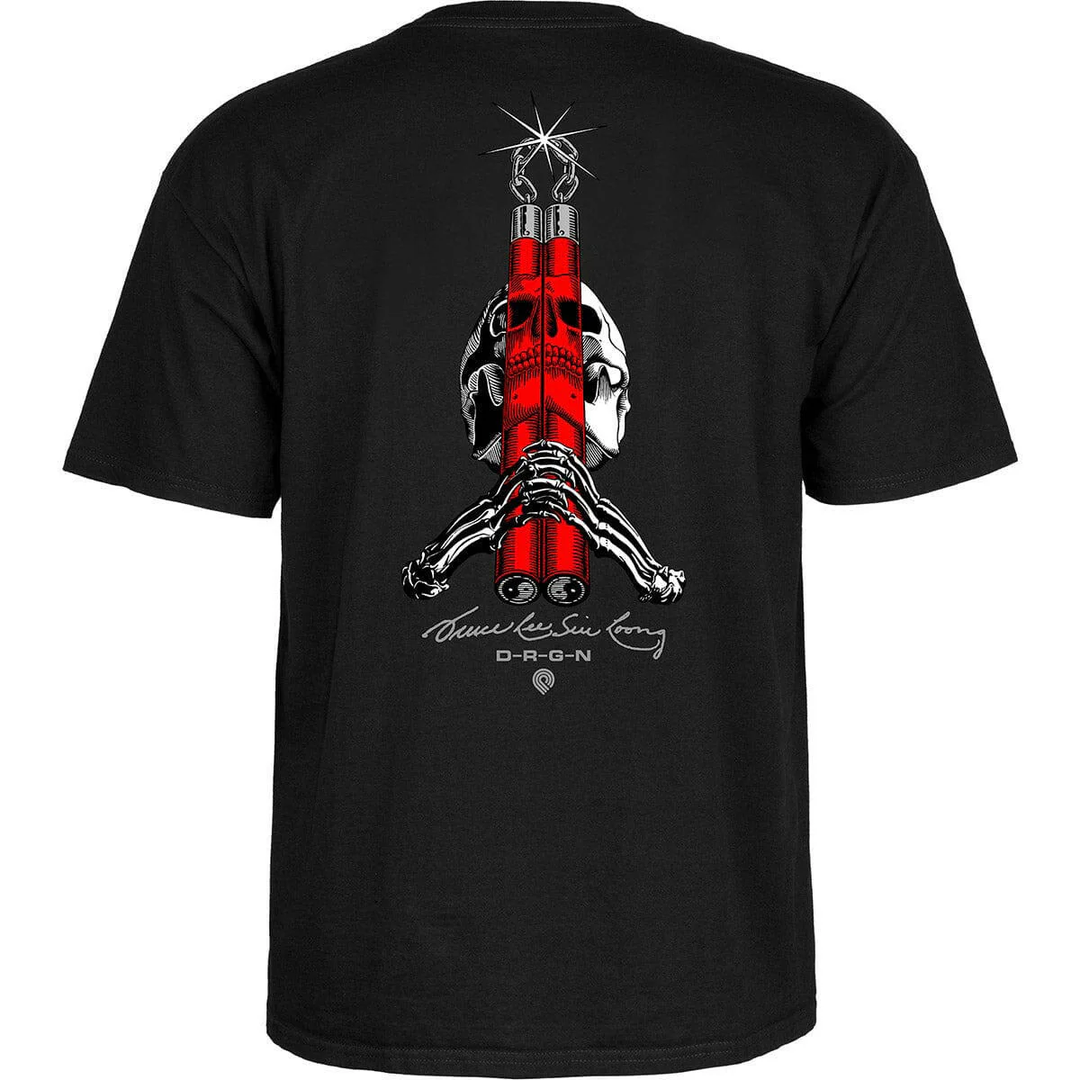 Powell Peralta - Skull & Nunchucks Bruce Lee Collab Tee Black