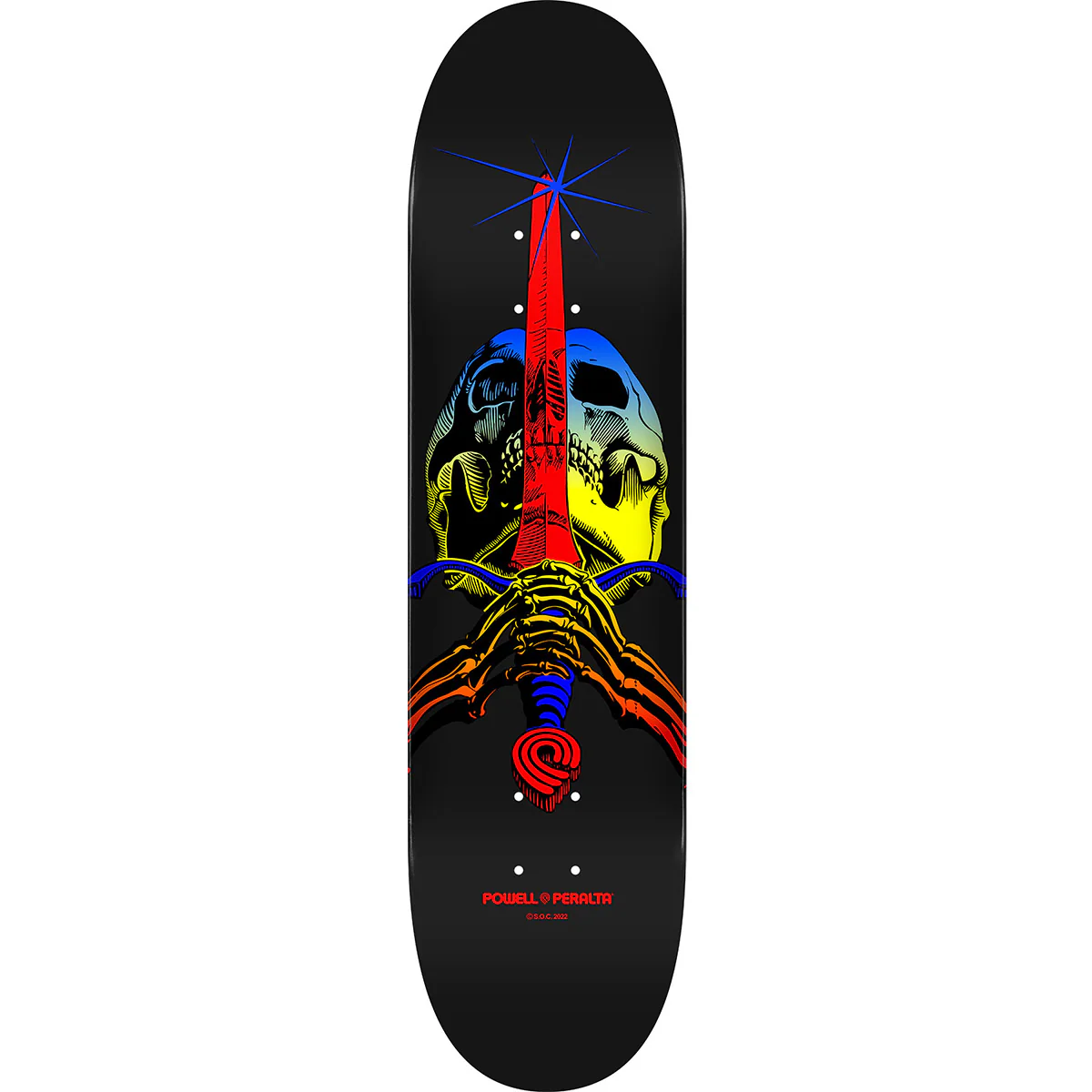 Powell Peralta - Skull & Sword Yellow Fade 9.0 Skateboard Deck