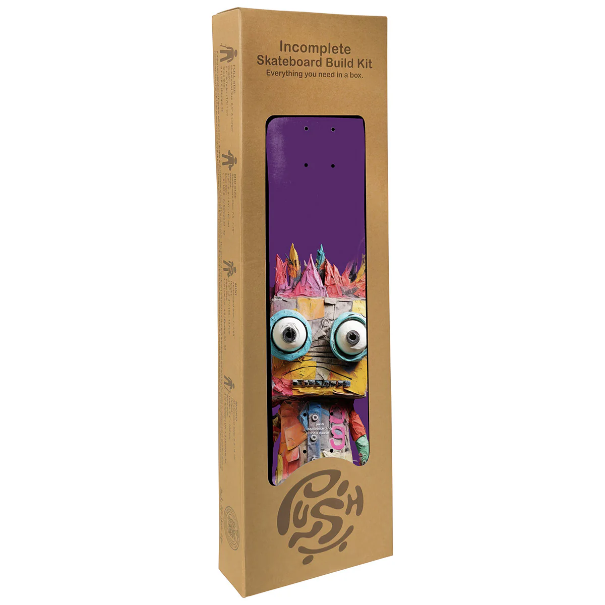 Push - Big Rag Doll Incomplete 7.5 Complete Skateboard