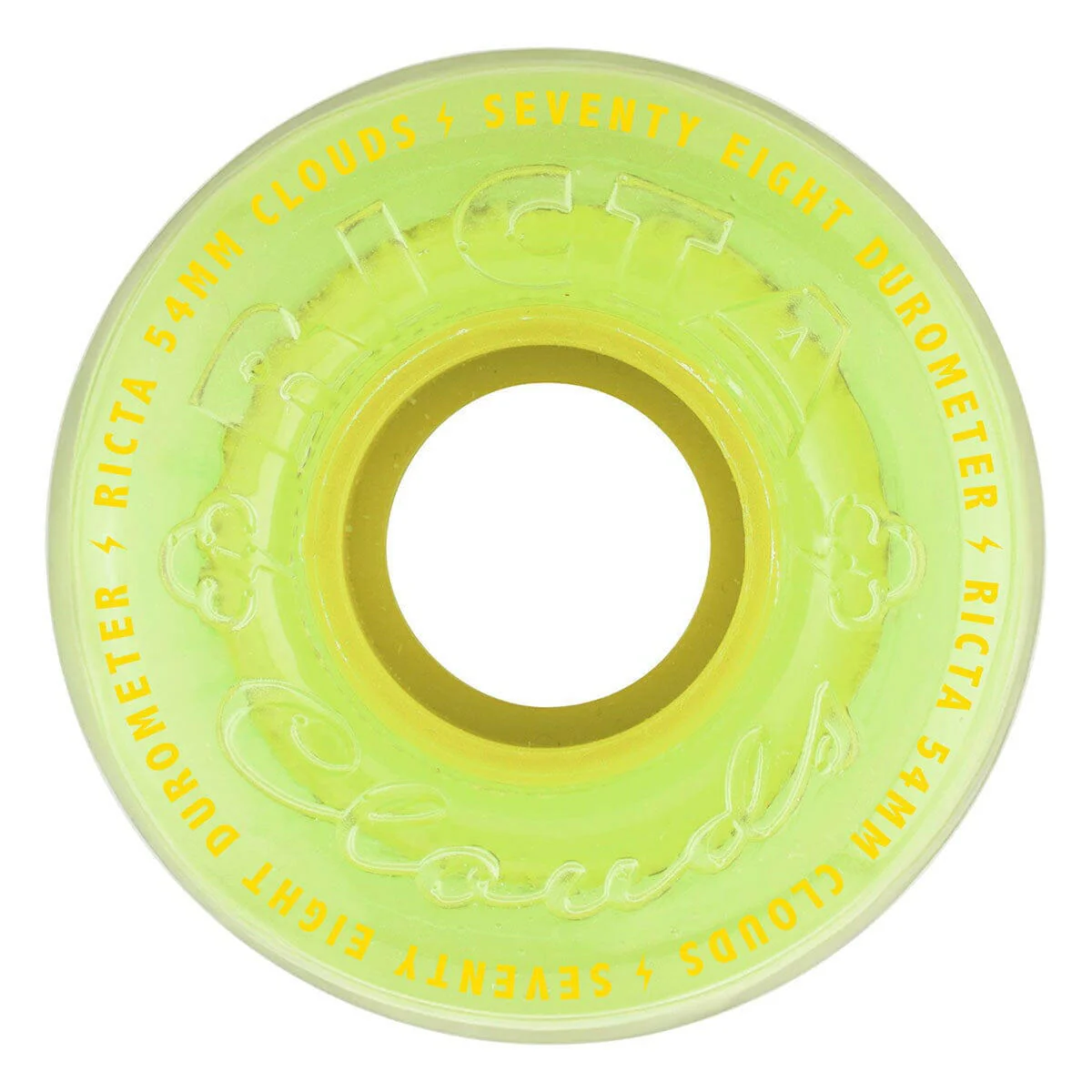 Ricta - Clear Splatter Clouds Camo Yellow 54MM 78A Skateboard Wheels