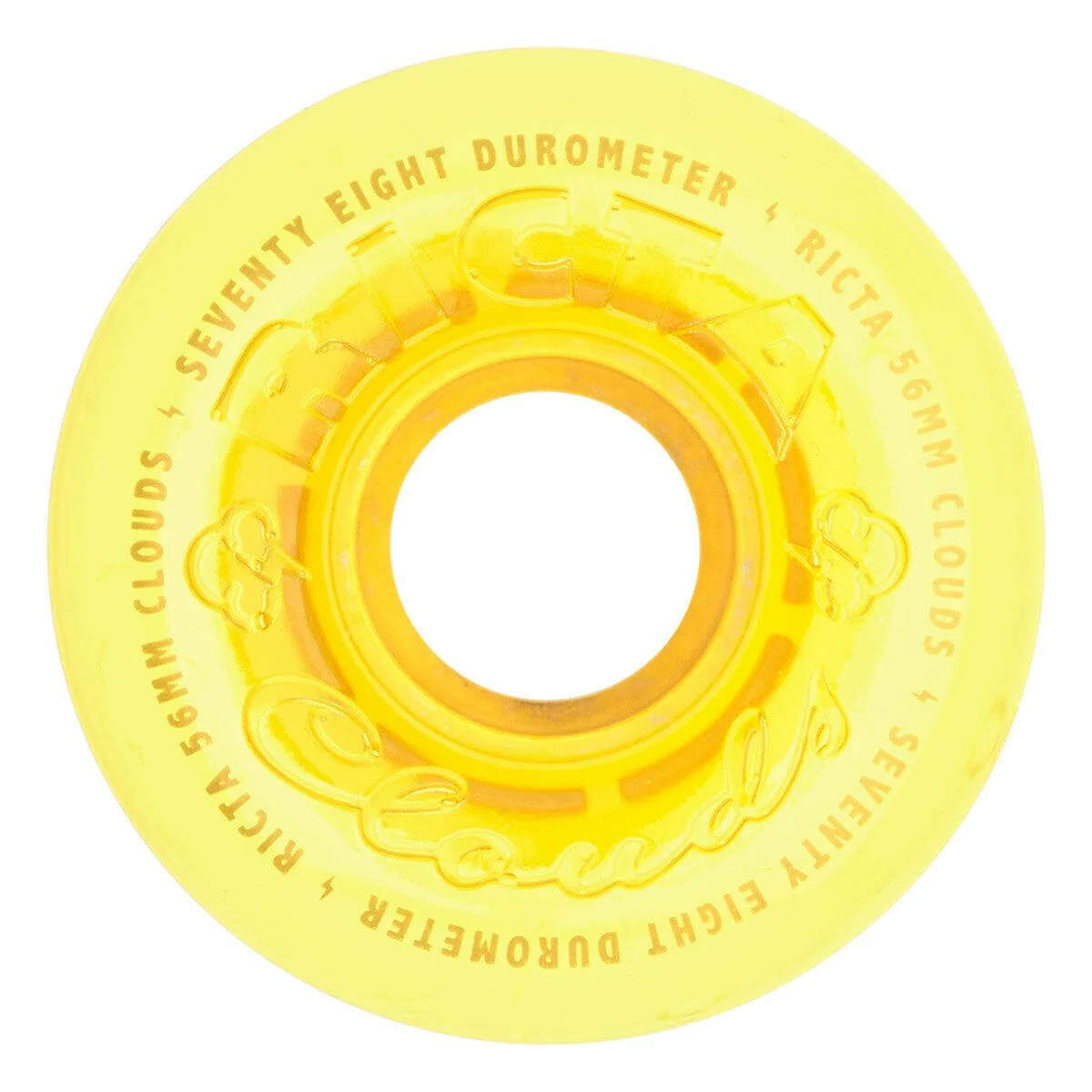 Ricta - Hi Vis Clouds Yellow 56MM 78A Skateboard Wheels