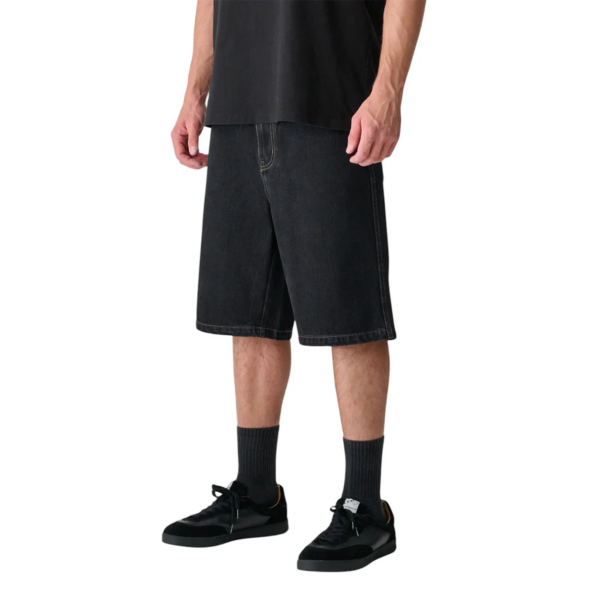 S/Double - Denim Standard Shorts Black Rinse - Image 3