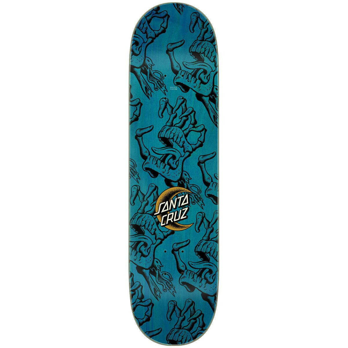 Santa Cruz - Crescent Bone Hand 8.25 Skateboard Deck - Image 2