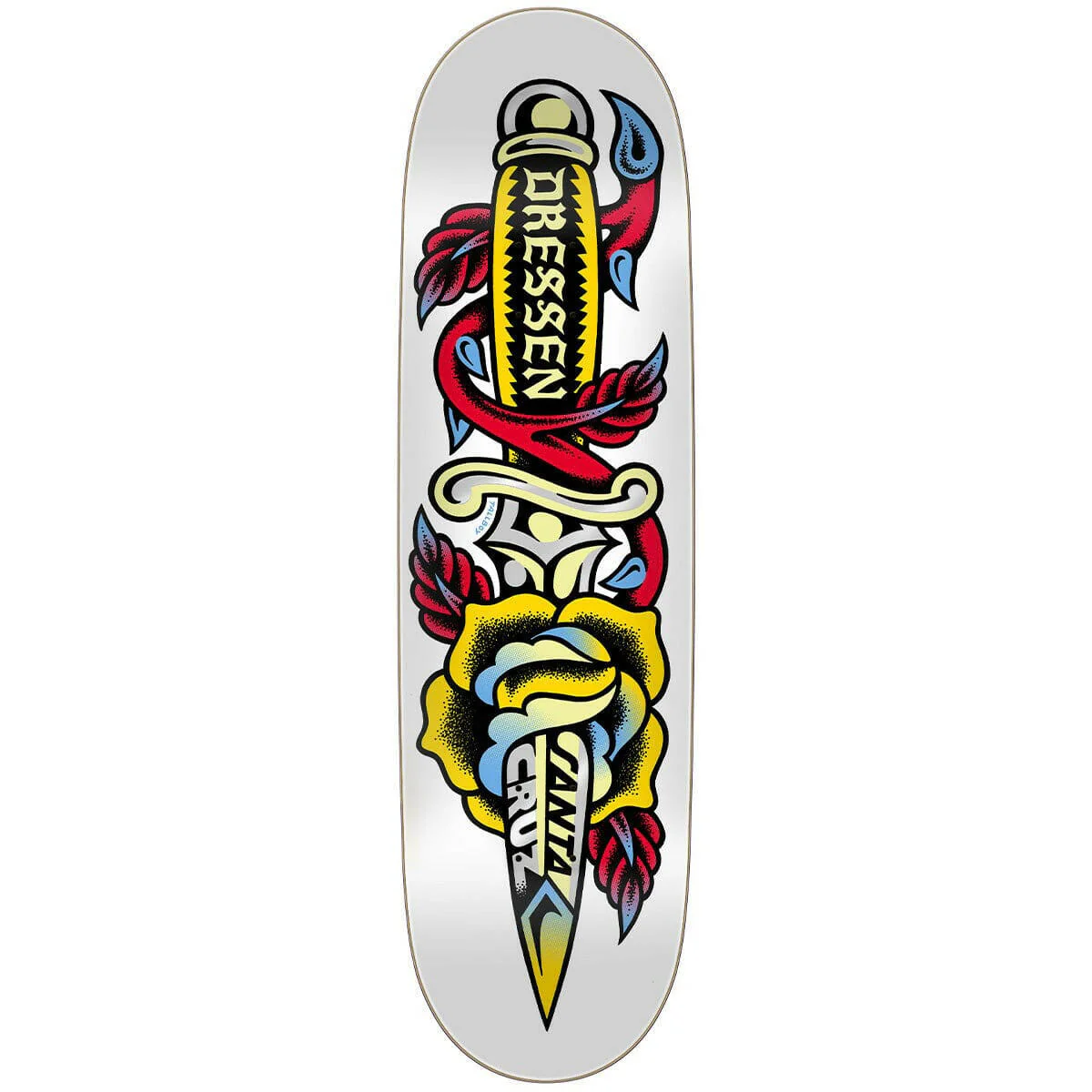 Santa Cruz - Eric Dressen Rose Dagger White 8.7 Skateboard Deck