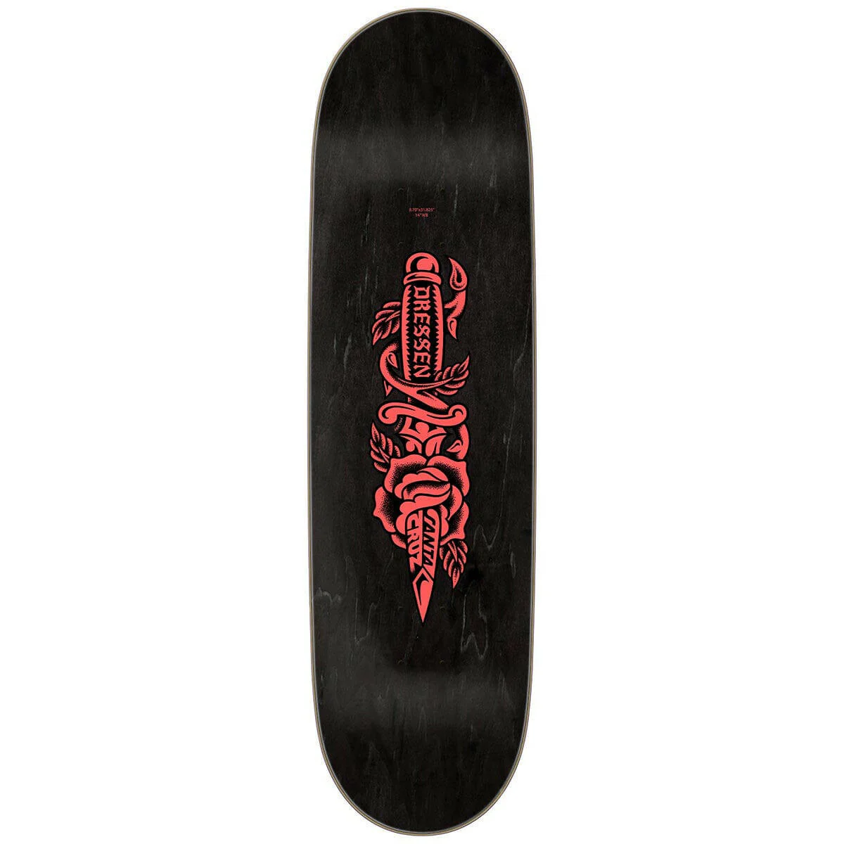 Santa Cruz - Eric Dressen Rose Dagger 8.7 Skateboard Deck - Image 2