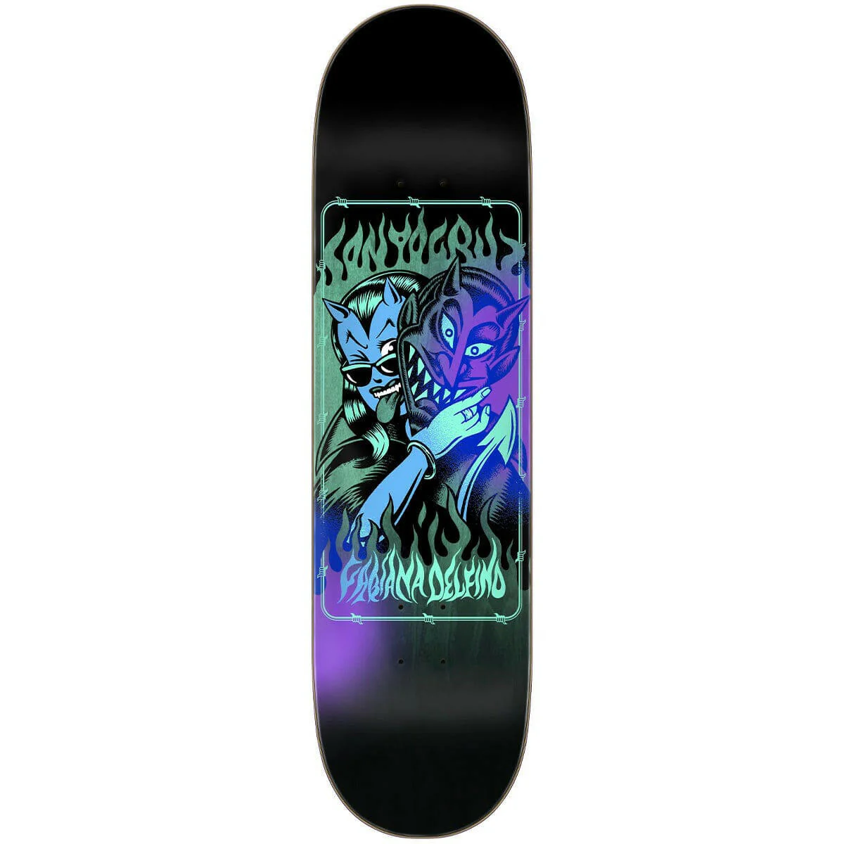 Santa Cruz - Fabiana Delfino Devil Mask 8.25 Skateboard Deck