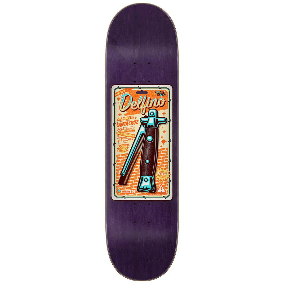 Santa Cruz - Fabiana Delfino Switchblade Comb 8.25 Skateboard Deck
