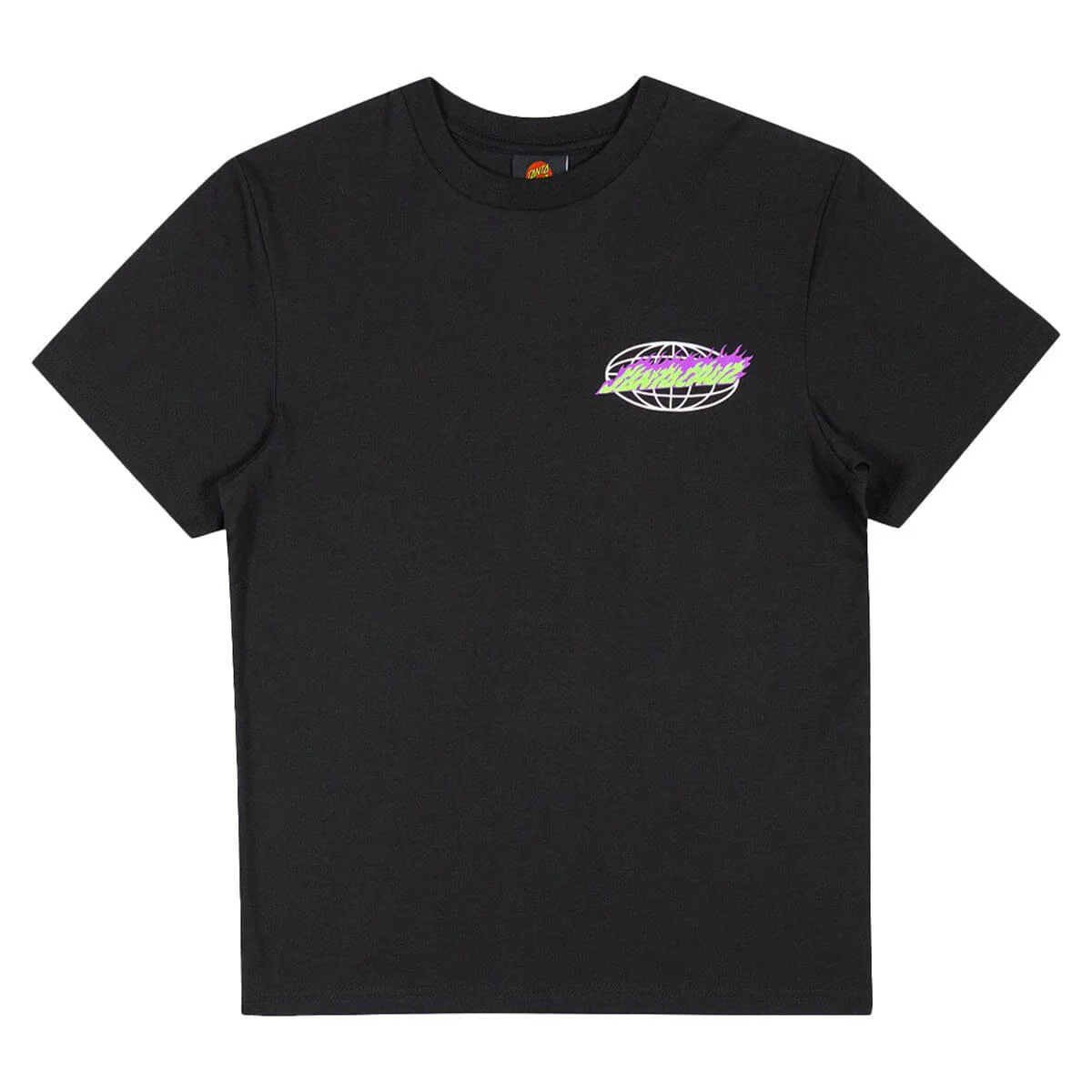 Santa Cruz - Global Flame Dot Youth Tee Black - Image 2