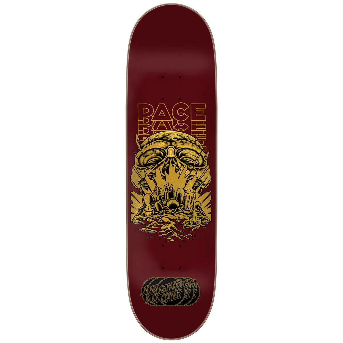 Santa Cruz - Rob Pace Occult VX Maroon 8.5 Skateboard Deck