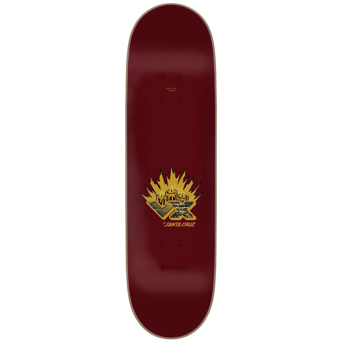 Santa Cruz - Rob Pace Occult VX Maroon 8.5 Skateboard Deck - Image 2