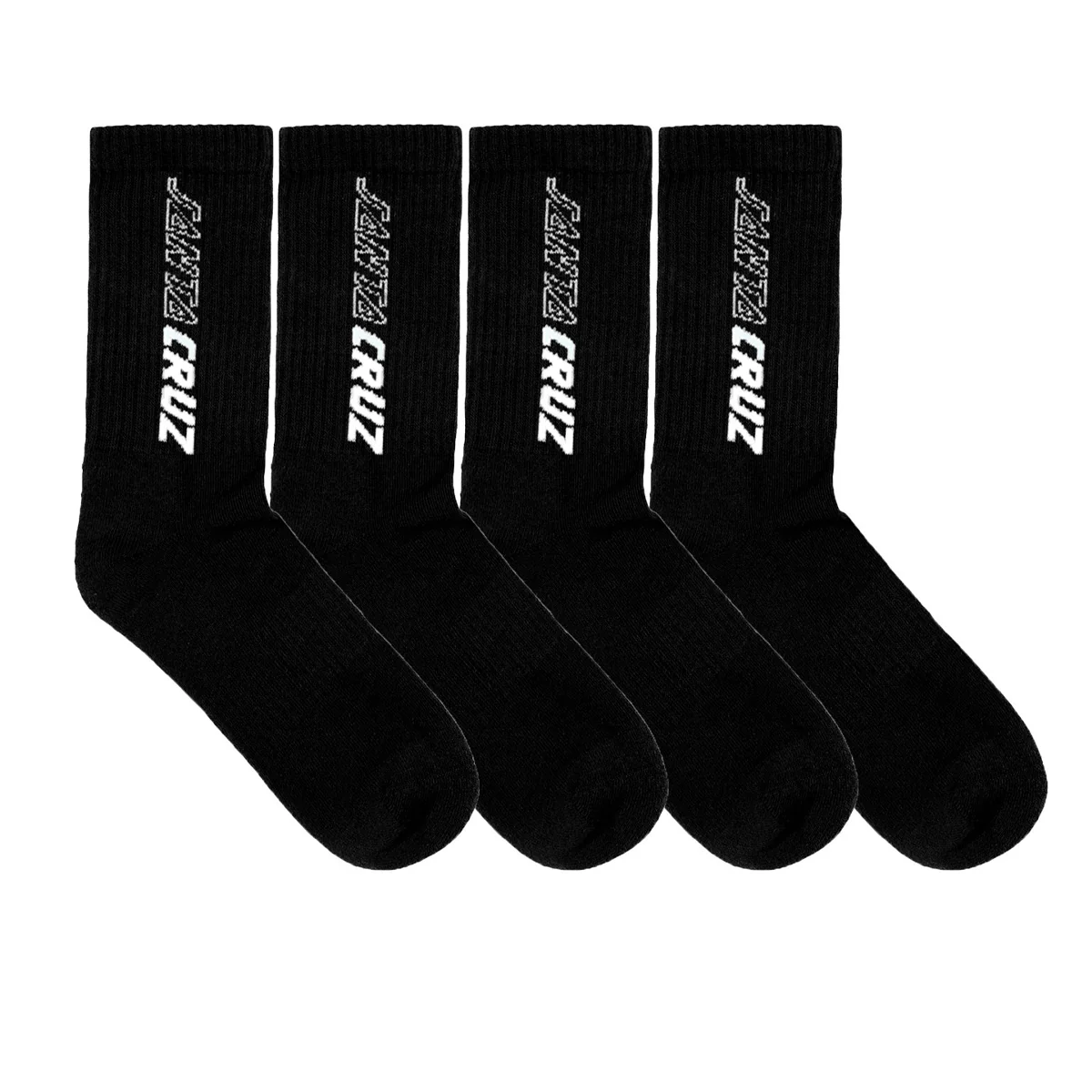 Santa Cruz - SC Solid Half Strip Youth Socks Black