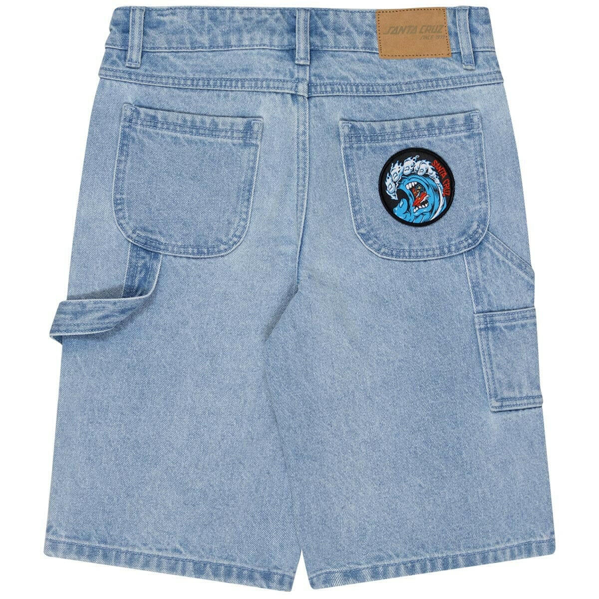Santa Cruz - Screaming Wave Patch Youth Carpenter Shorts Light Indigo - Image 2