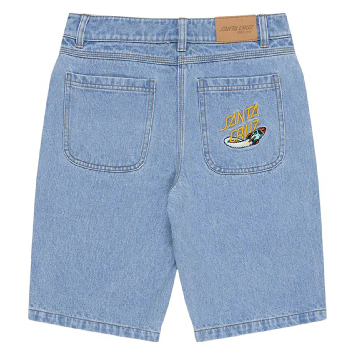 Santa Cruz - Space Rocket Stack Youth Shorts Mid Blue - Image 2