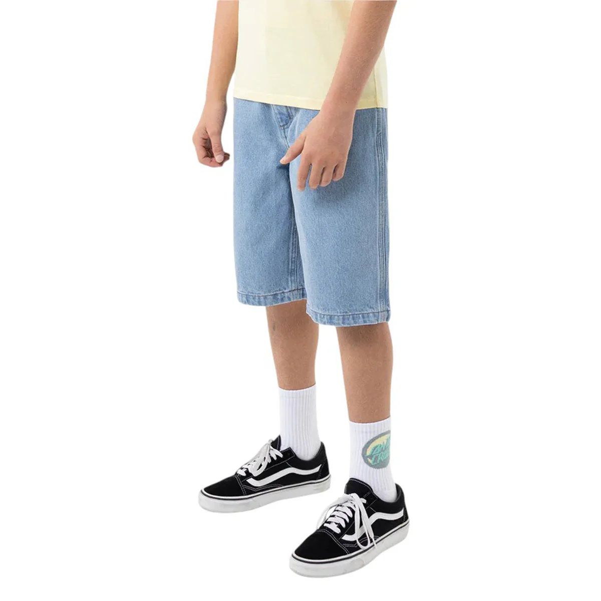 Santa Cruz - Space Rocket Stack Youth Shorts Mid Blue - Image 5