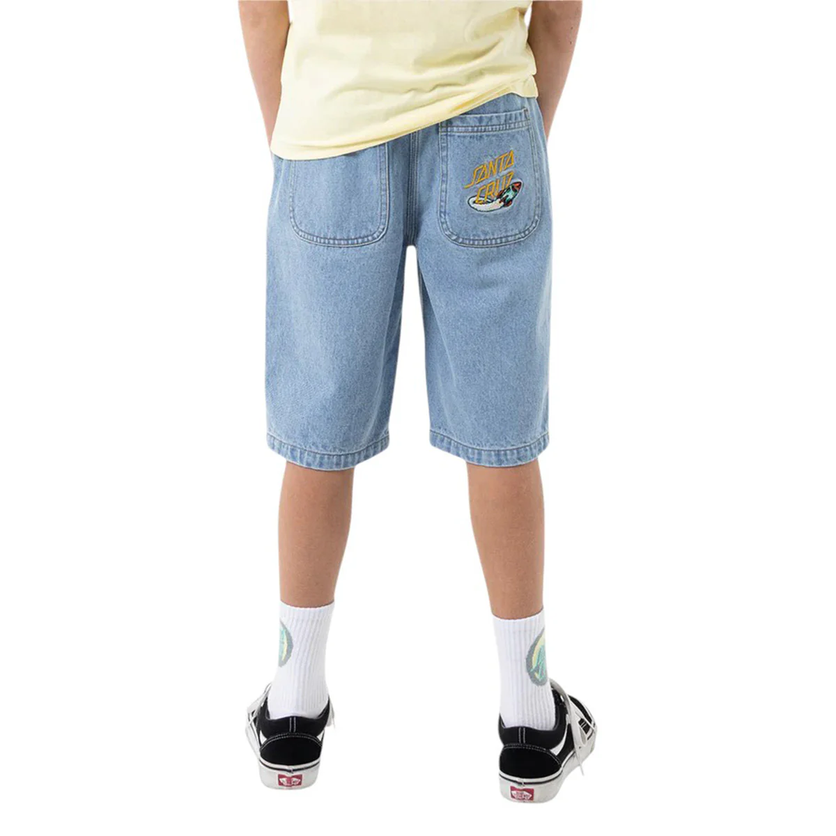 Santa Cruz - Space Rocket Stack Youth Shorts Mid Blue - Image 6