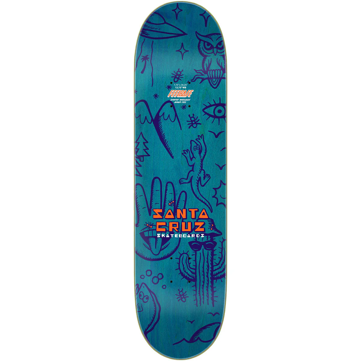 Santa Cruz - Tripper FeelBase 7.75 Skateboard Deck - Image 2