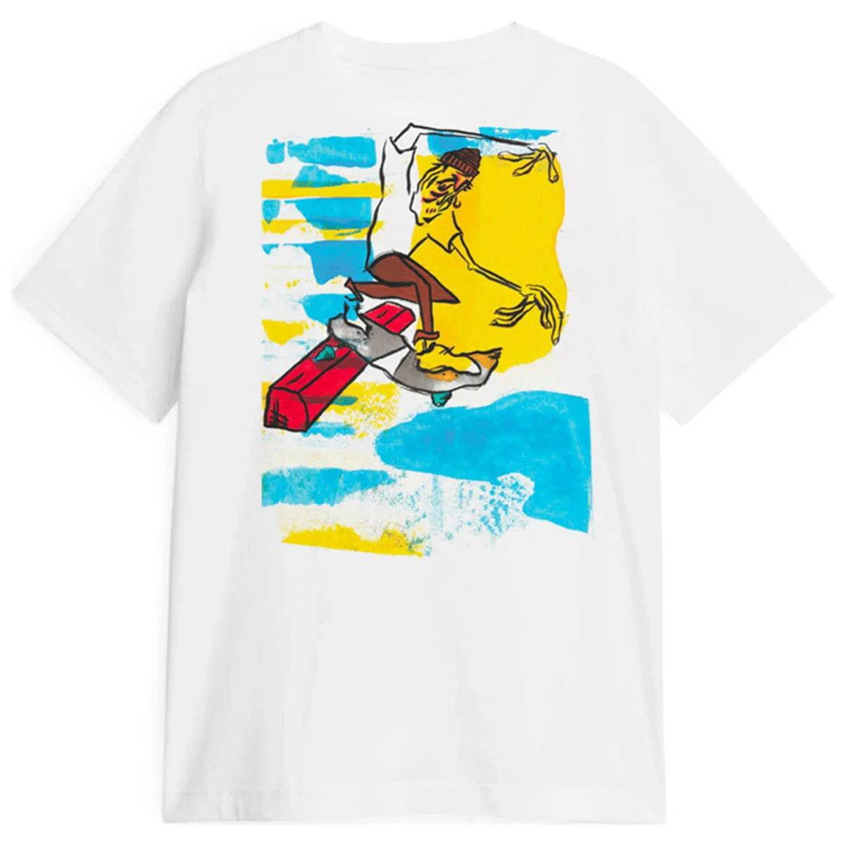 Slappy - Red Curb Tee White