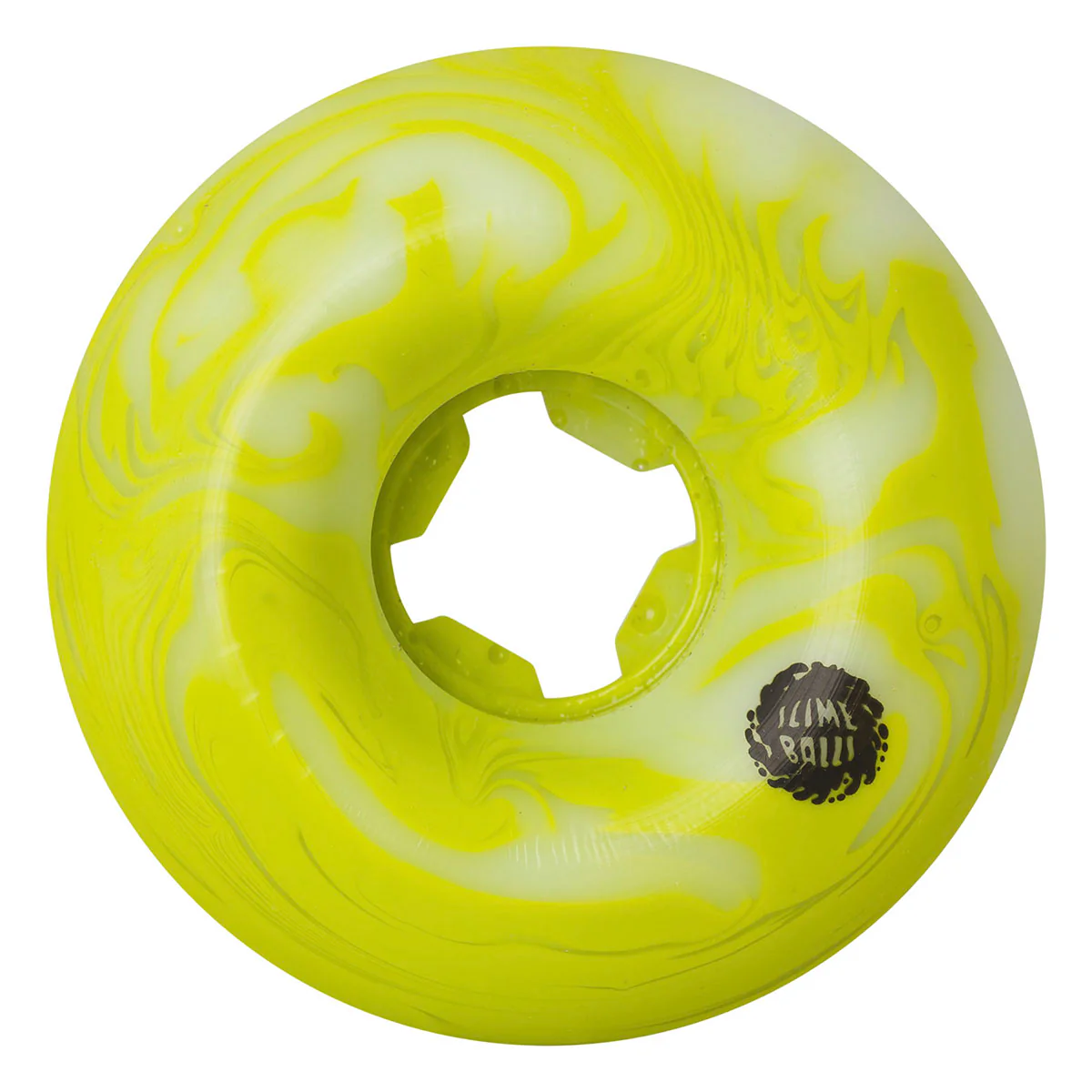 Slime Balls - Snake Vomits Green/White Swirl 60MM 95A Skateboard Wheels - Image 3
