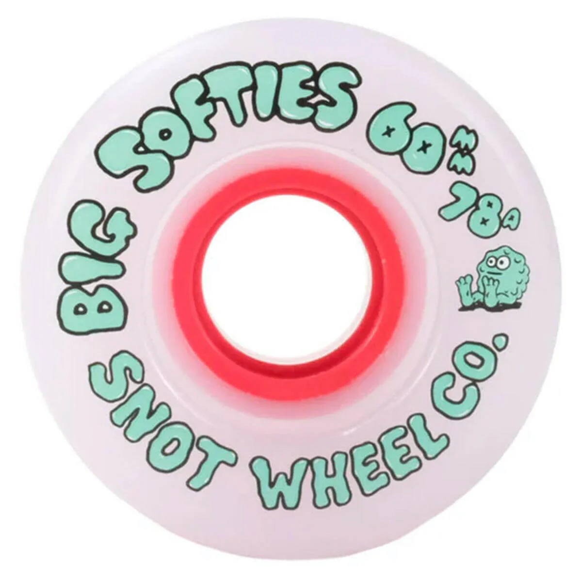 Snot - Big Softies Clear/Orange 60MM 78A Skateboard Wheels