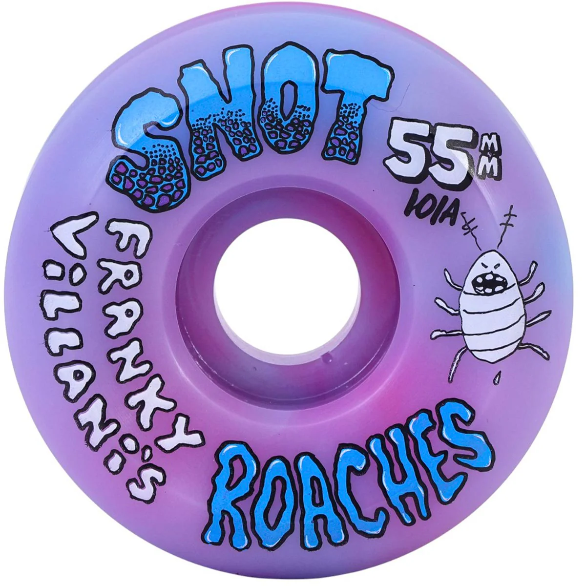 Snot - Franky Villani Roaches Pink/Purple Swirl 55MM 101A Skateboard Wheels