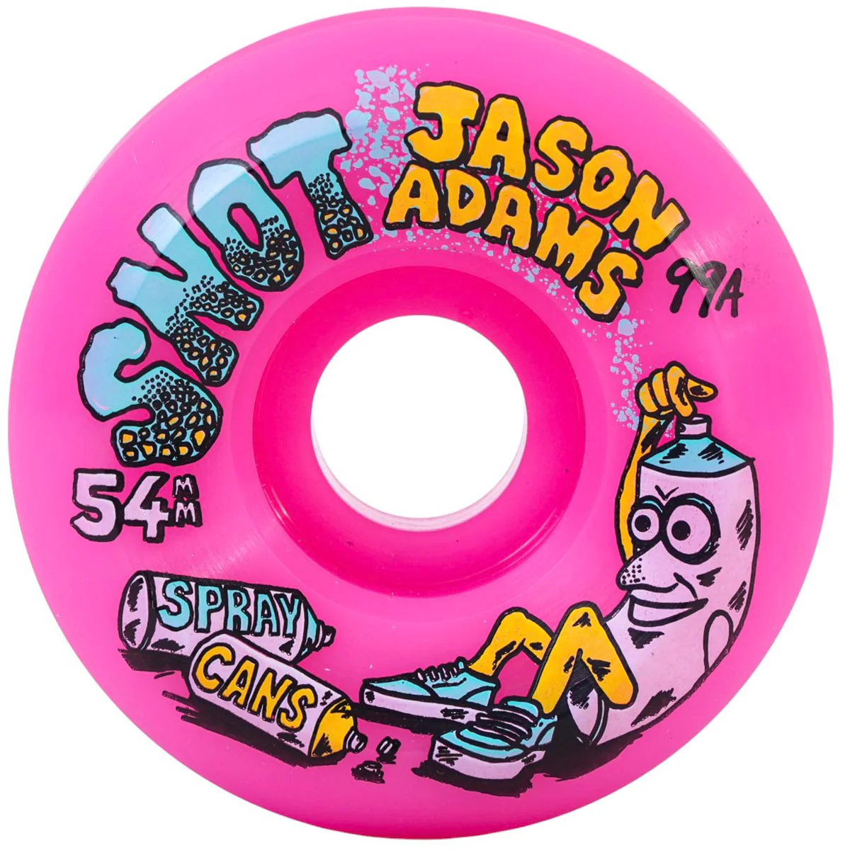 Snot - Jason Adams Spray Cans Neon Pink 54MM 99A Skateboard Wheels