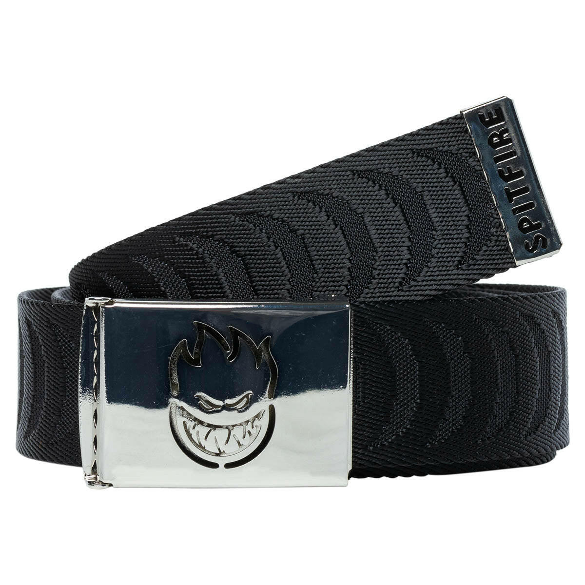 Spitfire - Bighead Cut Out Jacquard Swirl Web Belt Black