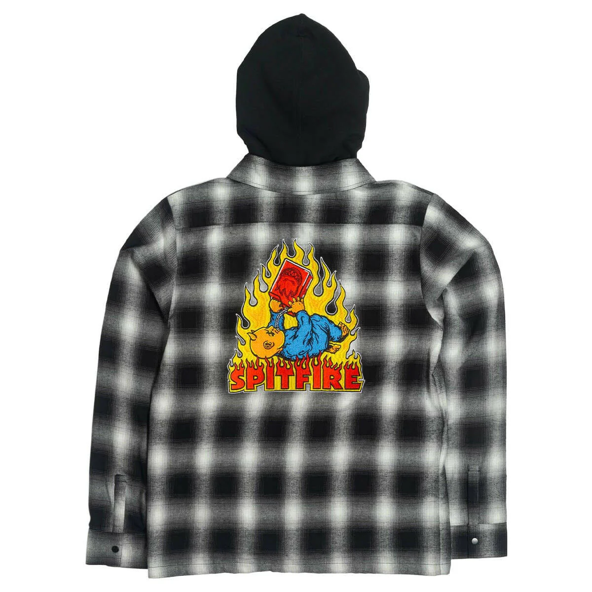 Spitfire - Demonseed Hooded Flannel Black/White - Image 2