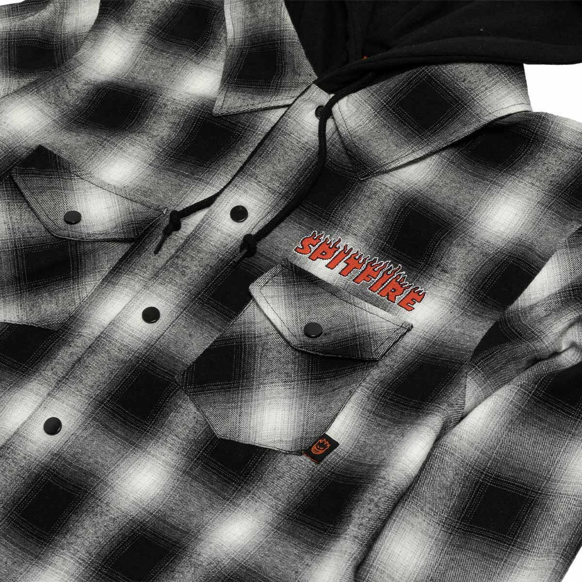 Spitfire - Demonseed Hooded Flannel Black/White - Image 3