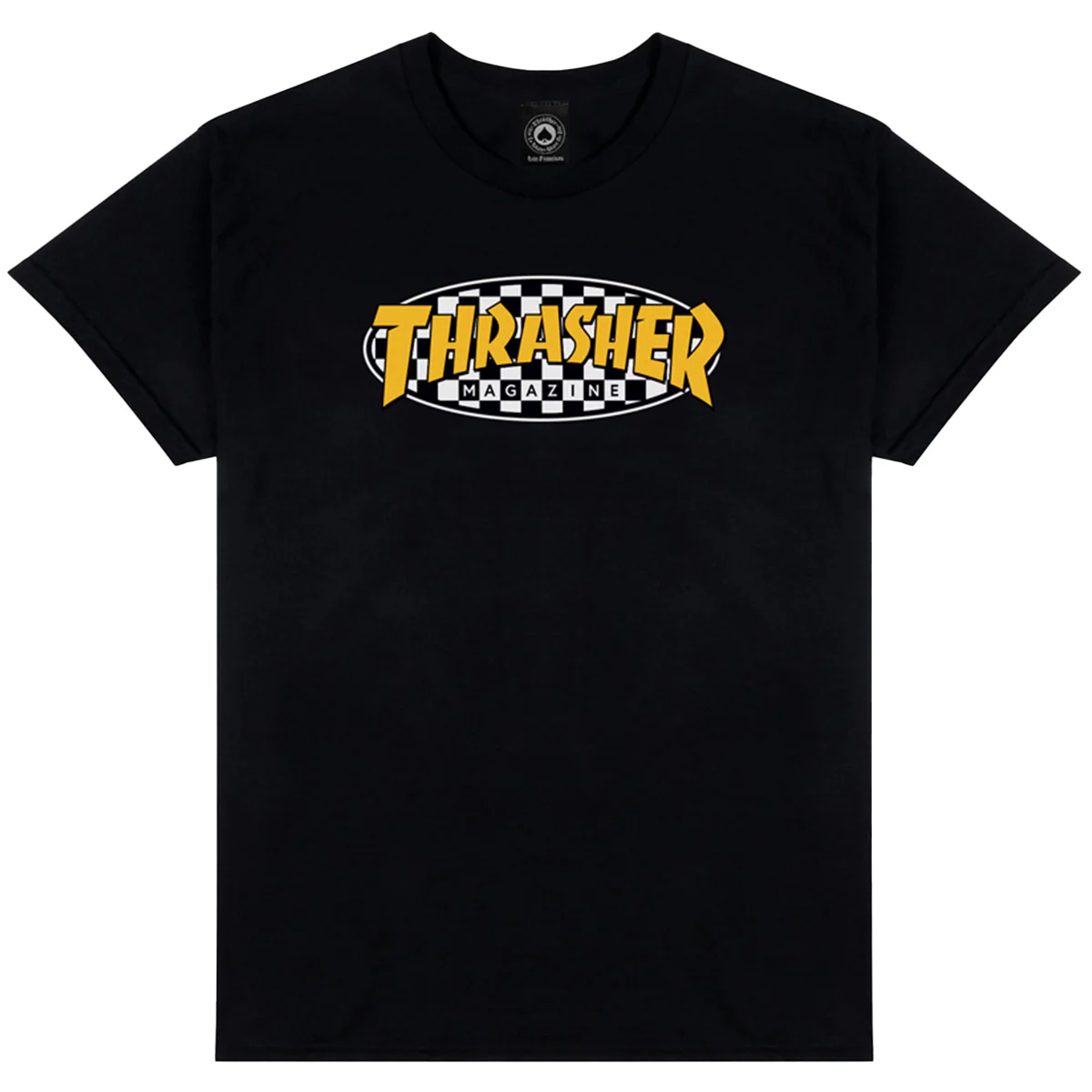 Thrasher - Checkered Oval Tee Black