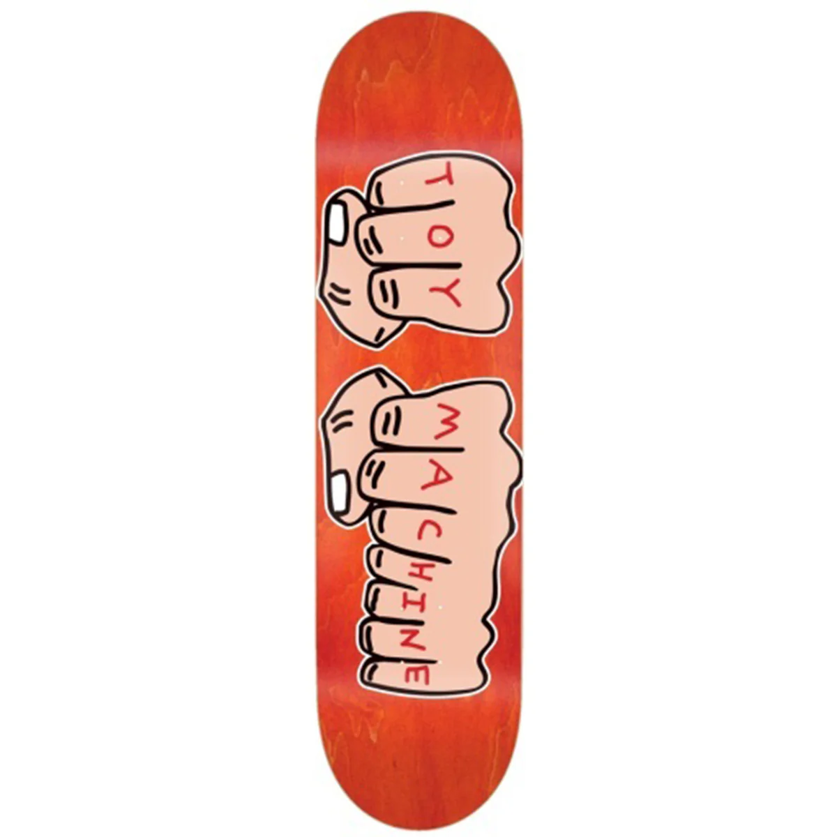 Toy Machine - Fists Orange 8.25 Skateboard Deck