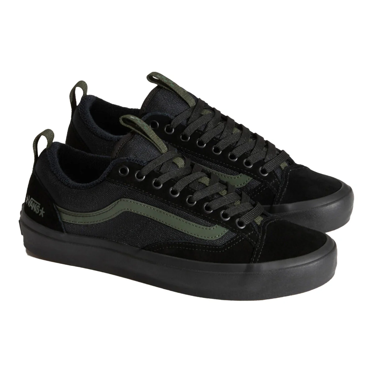 Vans - Skate Old Skool 36+ Atiba Shoes Black/Dark Green - Image 2