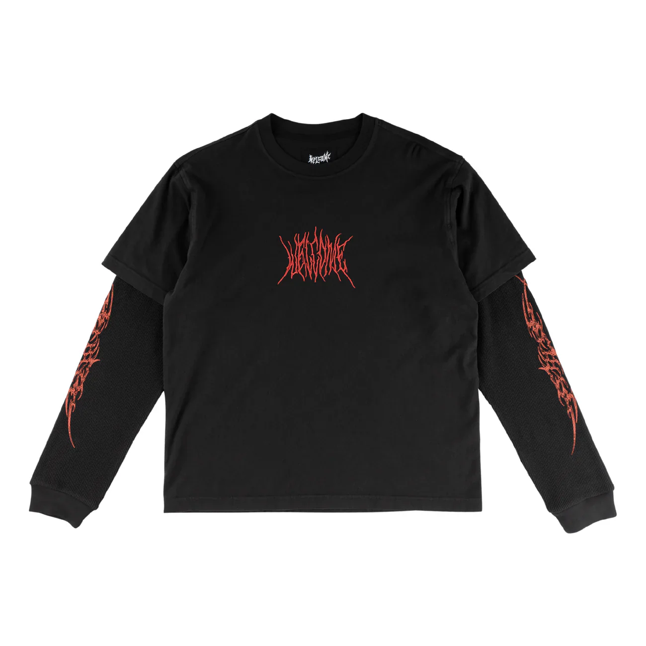 Welcome - Caste Layered L/S Knit Black/Red