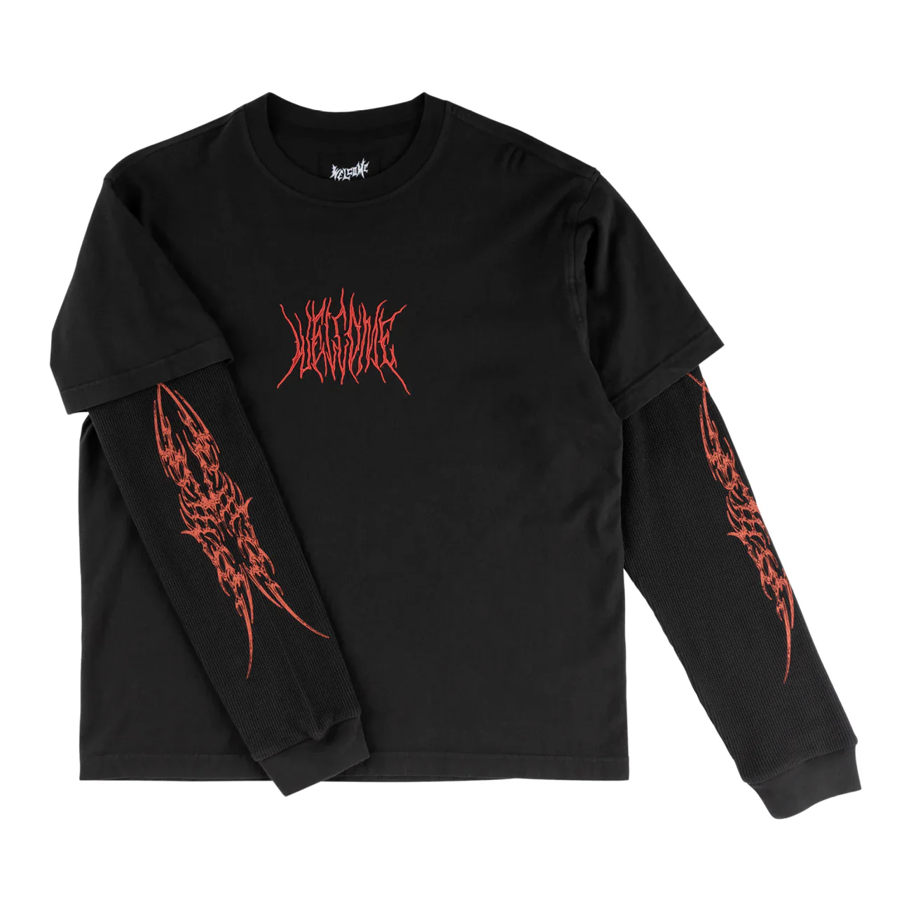 Welcome - Caste Layered L/S Knit Black/Red - Image 2