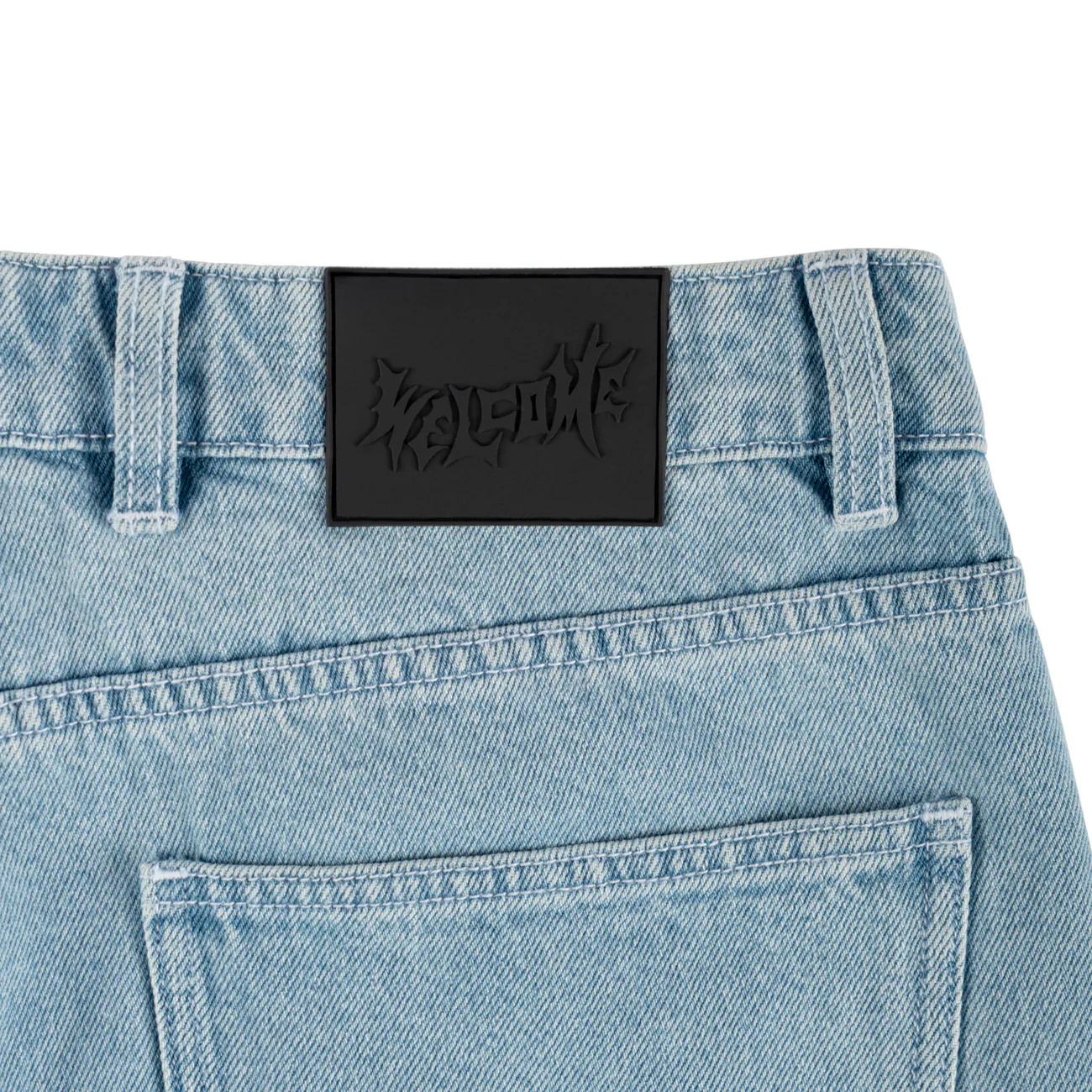 Welcome - Linger Baggy Denim Shorts Washed Blue - Image 5