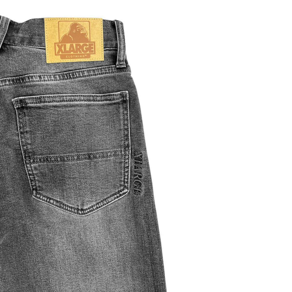 XLarge - Baggy Stretch Denim Pants Washed Black - Image 3