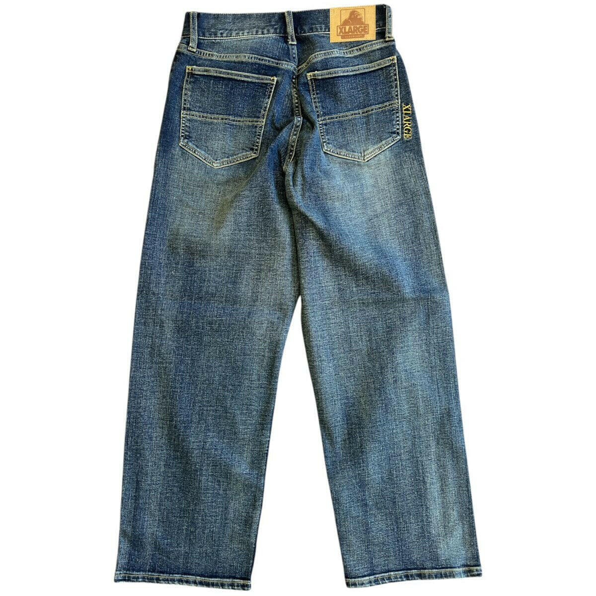 XLarge - Baggy Stretch Denim Pants Washed Indigo - Image 2