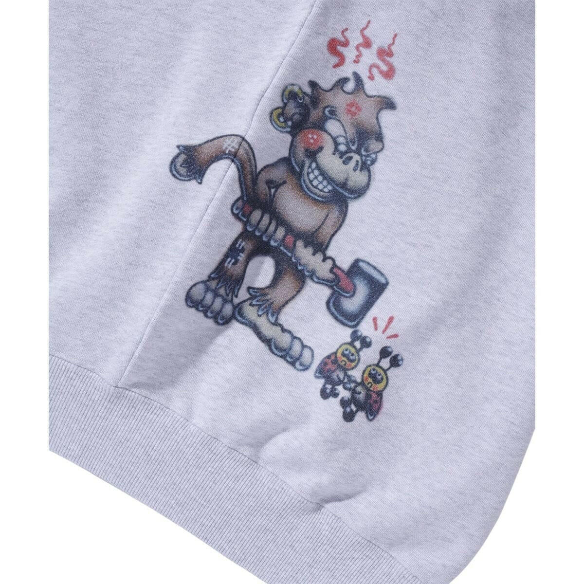 Xlarge - Painting Zip Up Hoodie Ash - Image 6